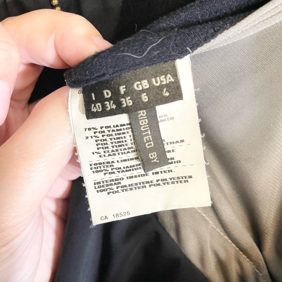 Post Card black Hooded Coat Italian Double Zipper Puffer Jacket Size 4 - Picture 5 of 16